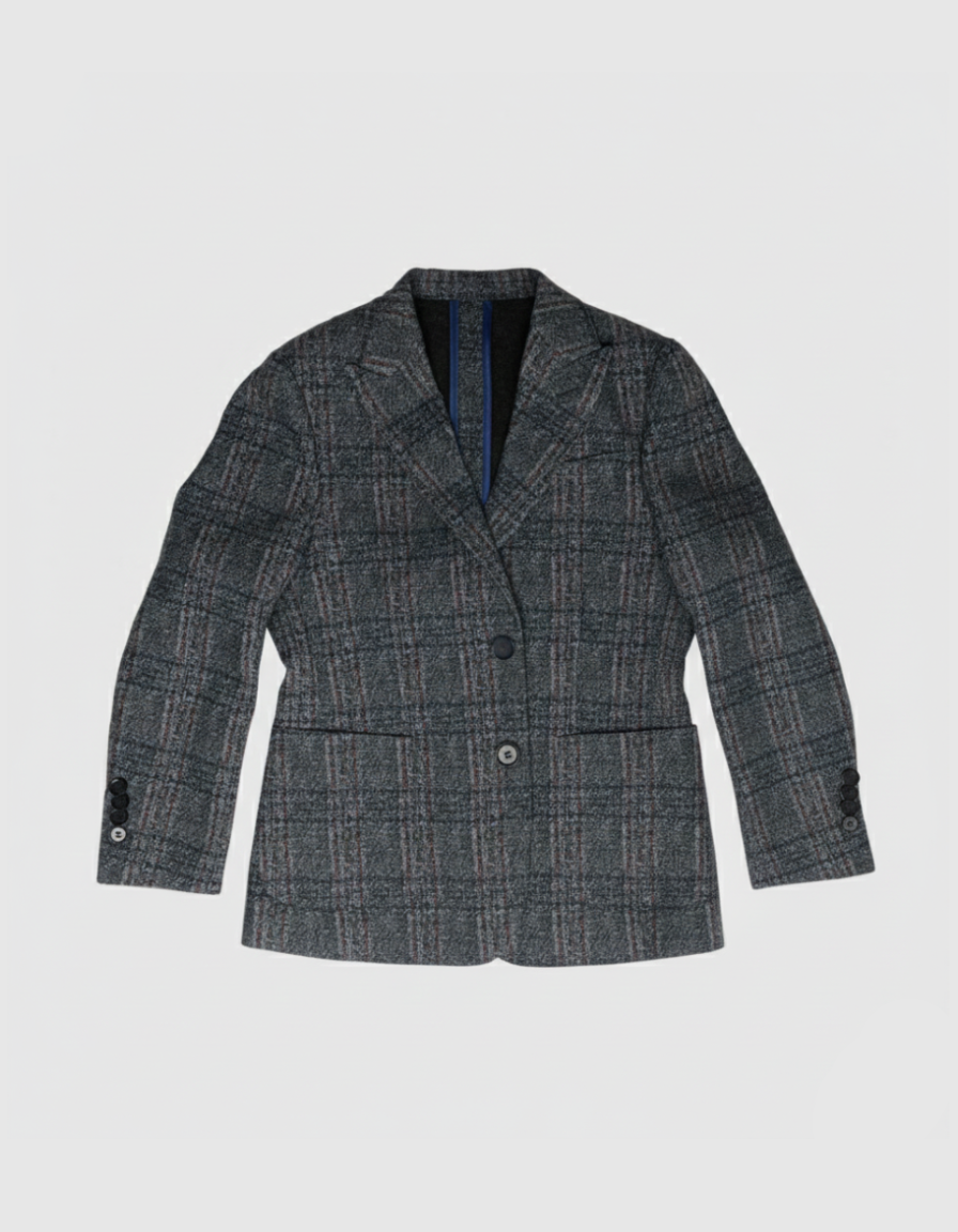 Boy's Plaid Textured Blazer - Multiple Colors Available