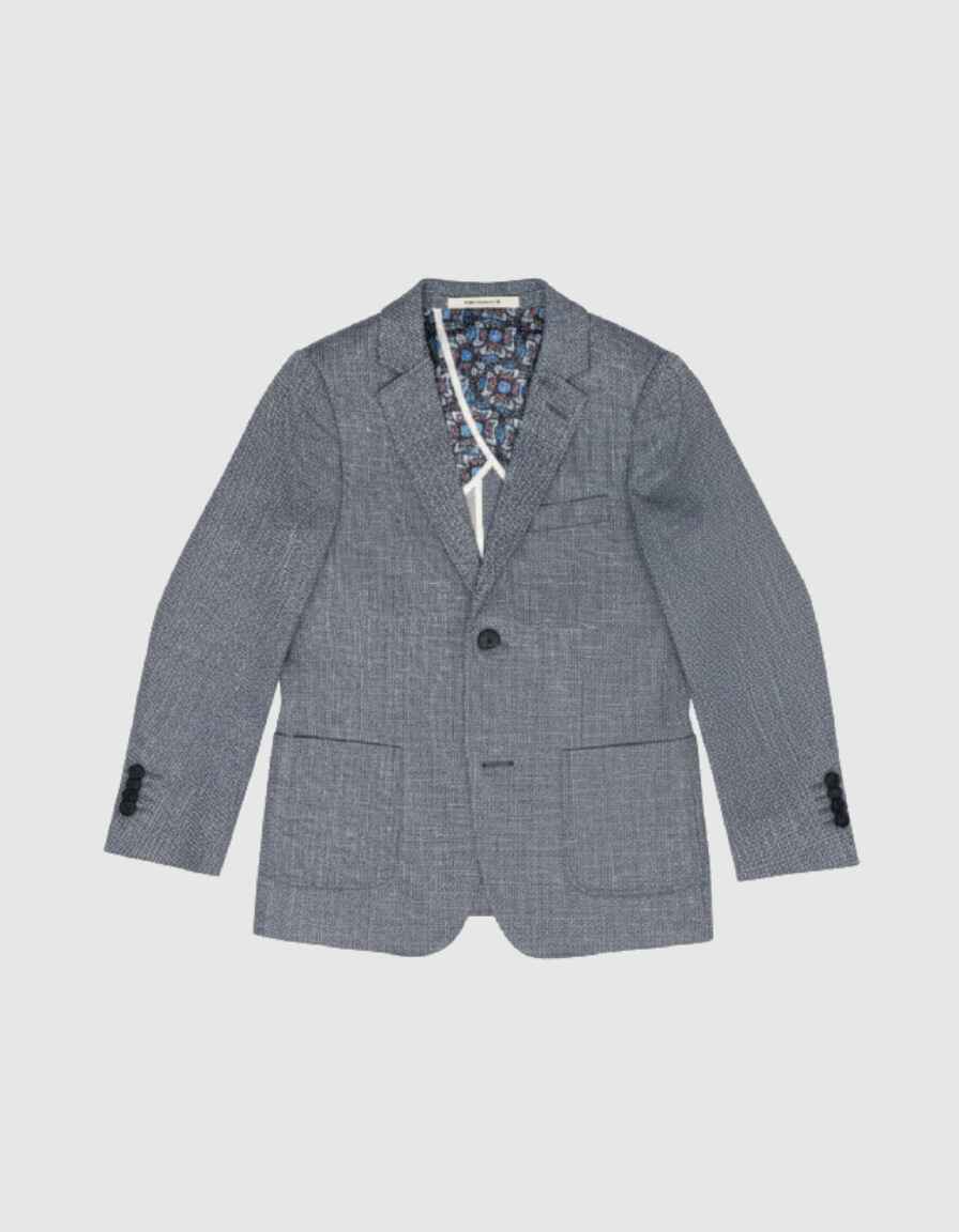 Boy's Textured Slim Fit Blazer