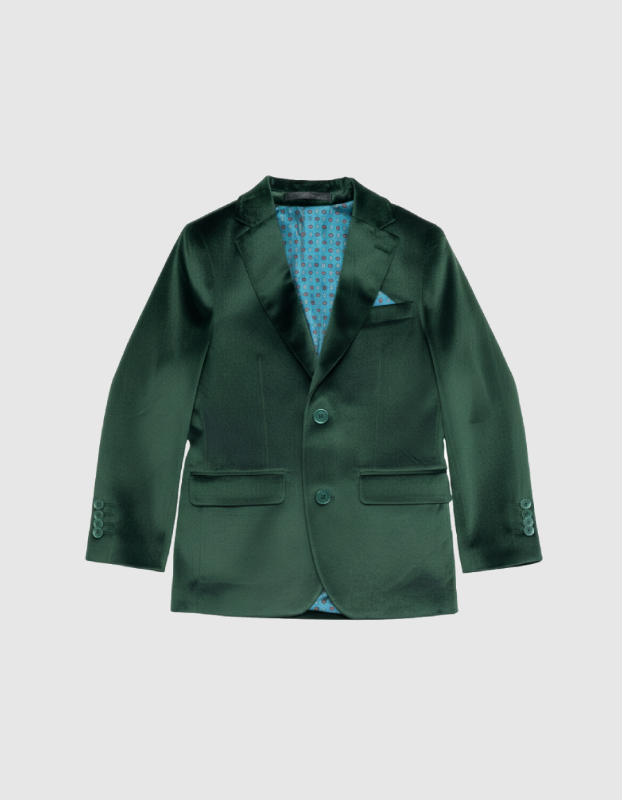 Boy's Velvet Blazer - Multiple Colors Available