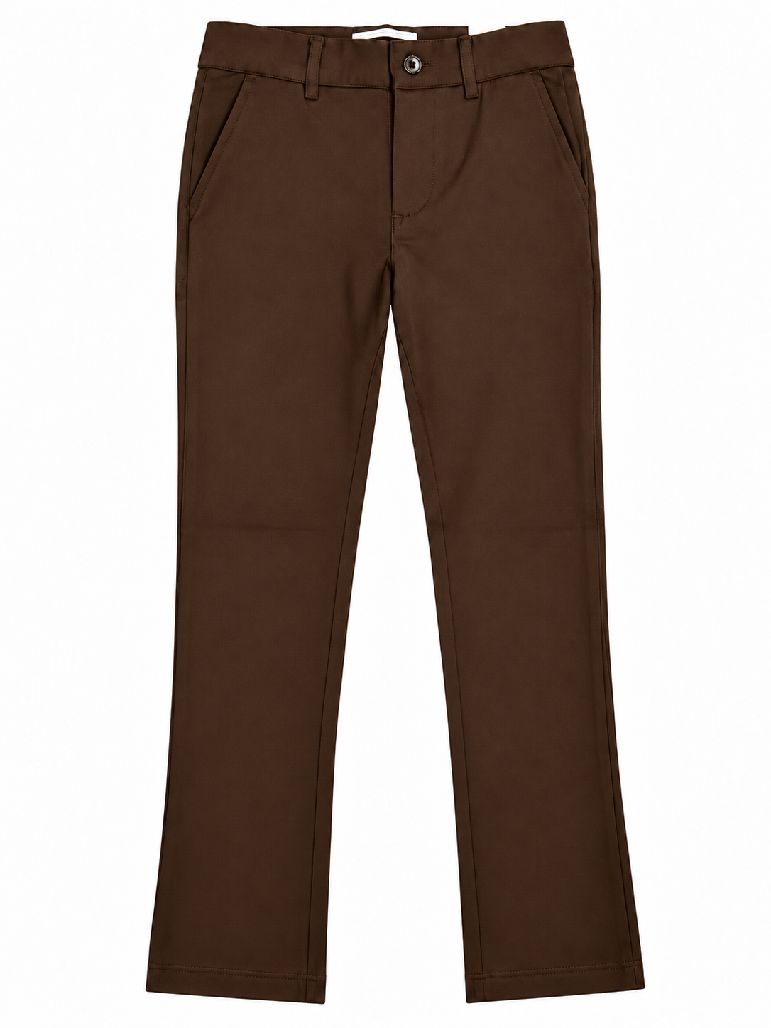 Men’s 4-Way Stretch Solid Knit Dress Pants – Brown