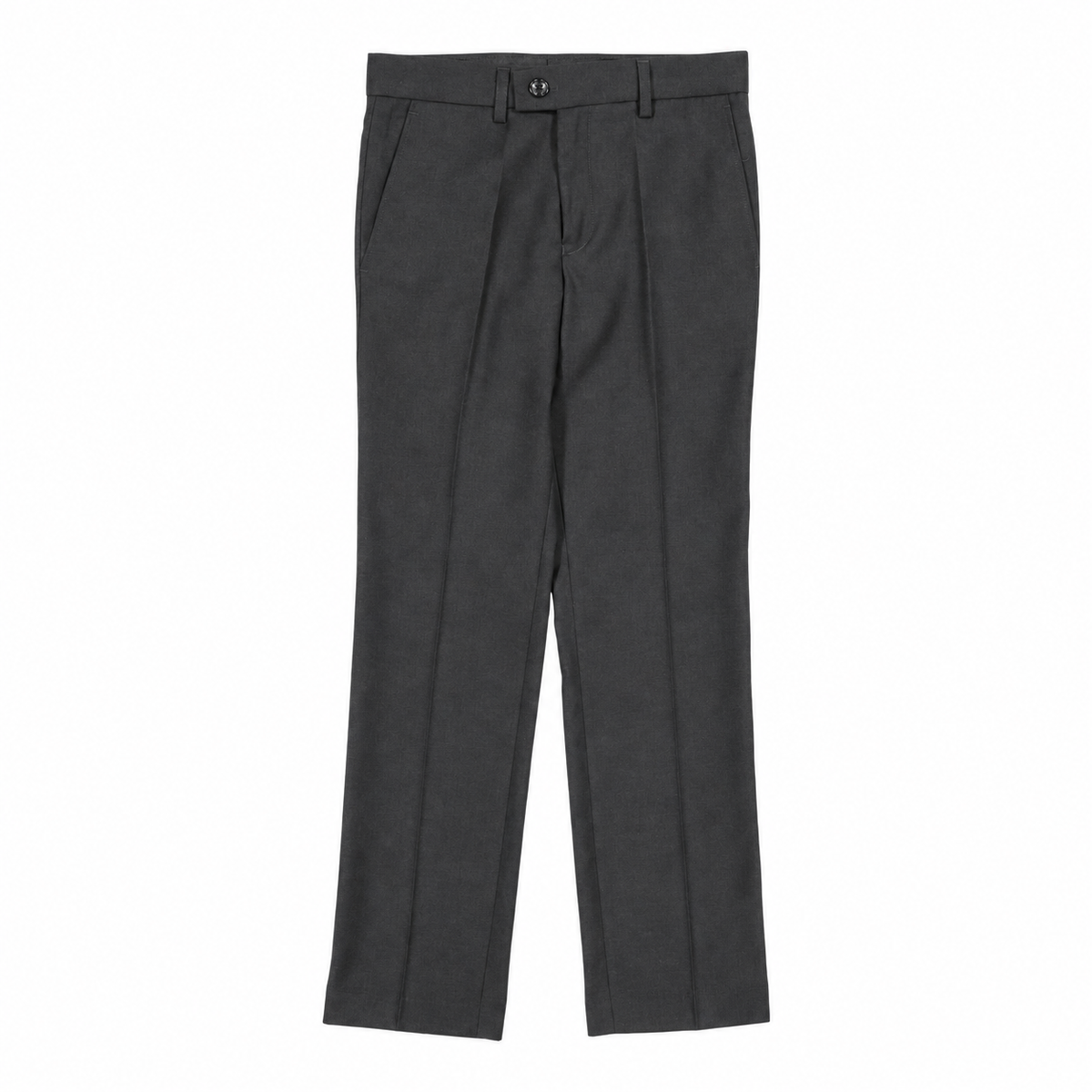 Boys Classic White Dress Pants – Formal Flat Front Trousers