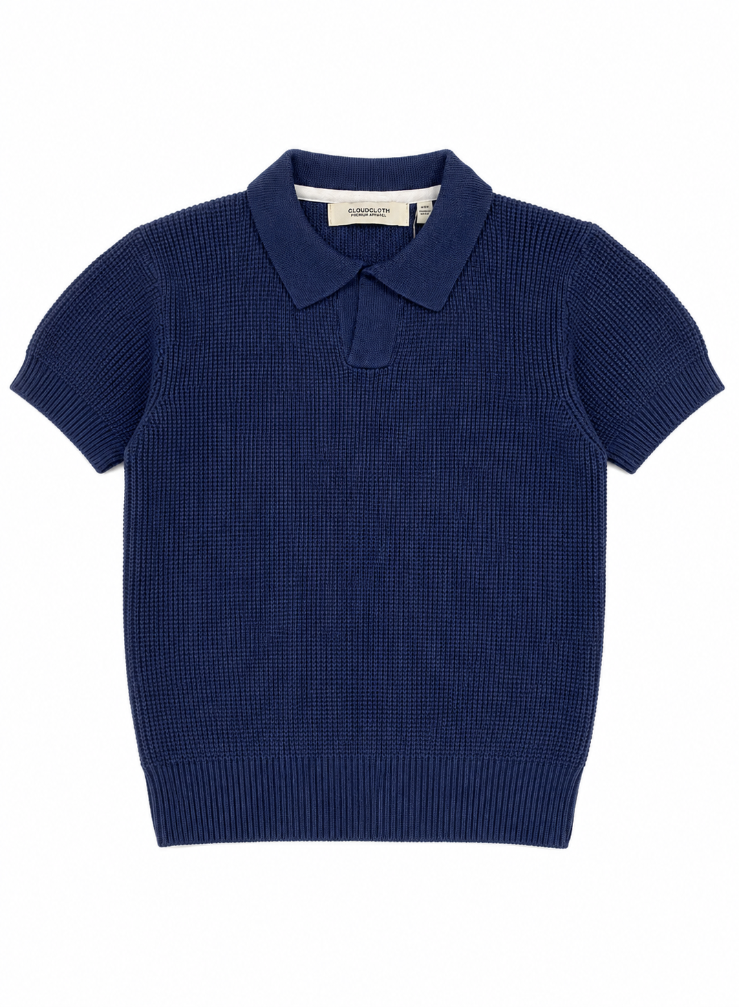 Boys' Waffle Knit Polo Sweater Shirt – Navy Blue