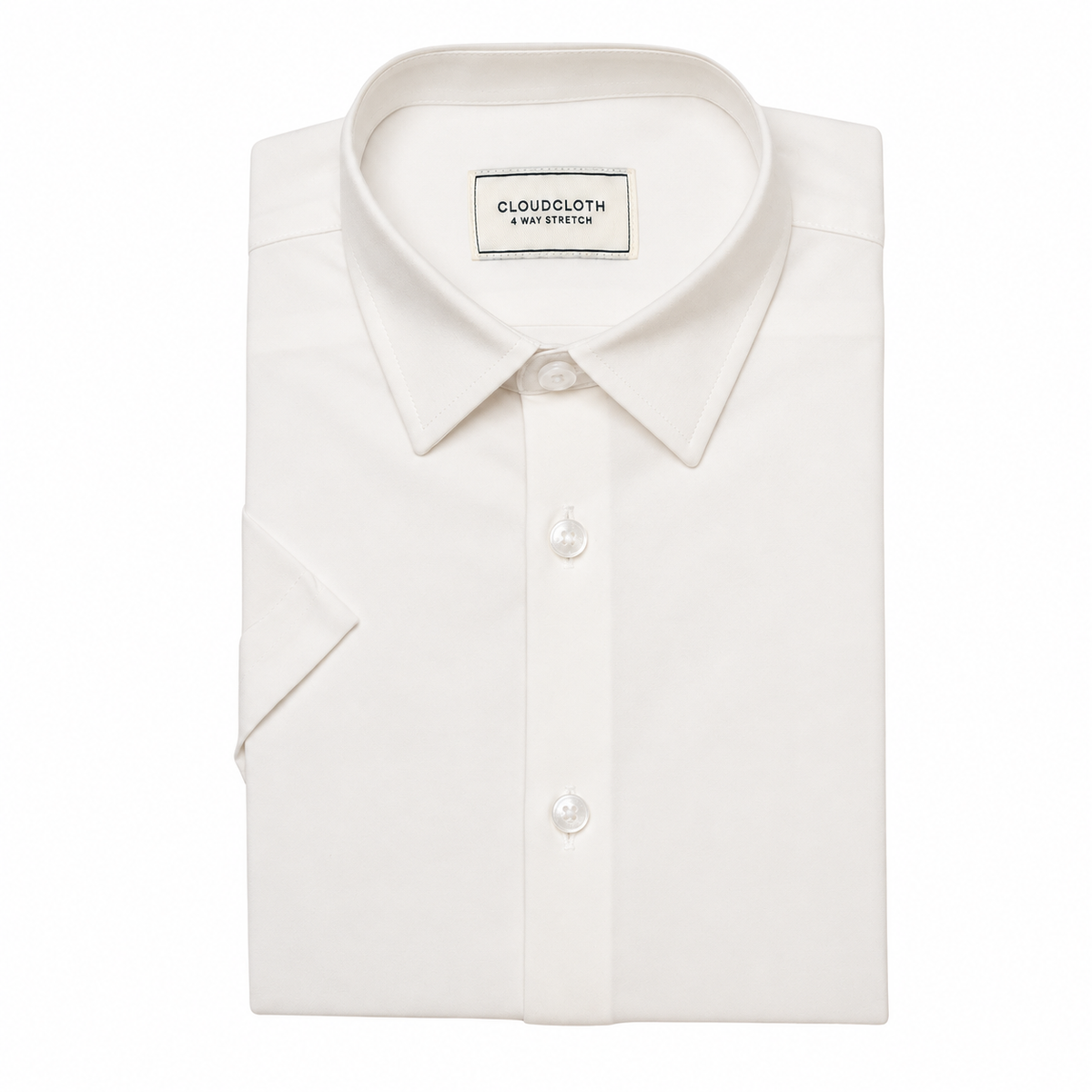 Boy's Premium Cotton Short Sleeve Dress Shirt - Off White