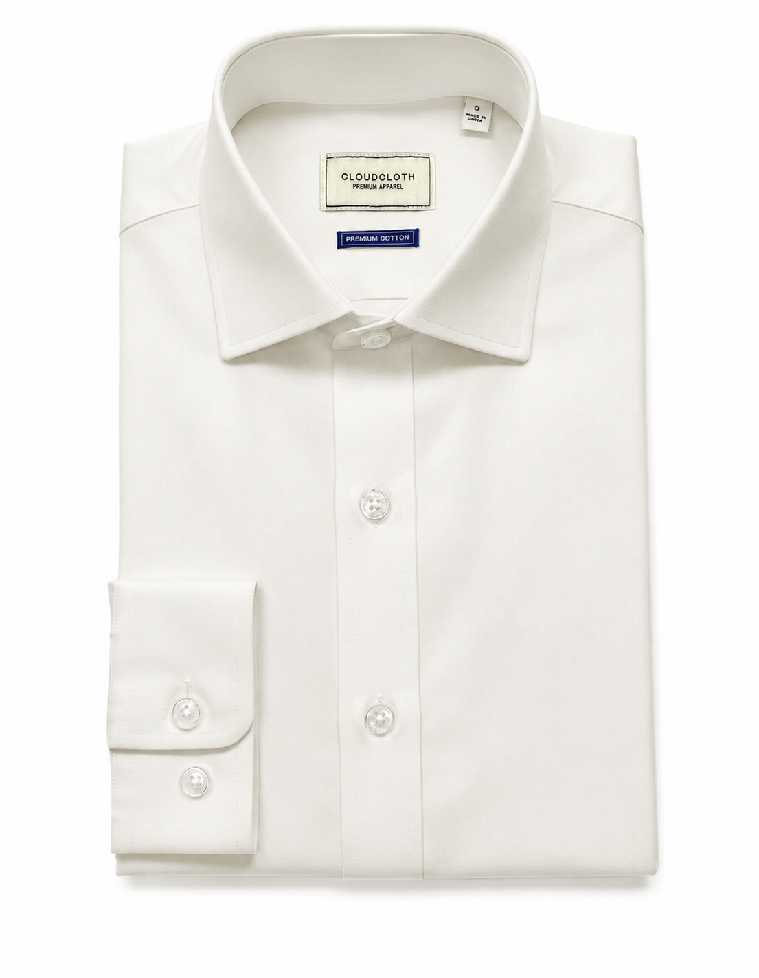Boy's Premium Cotton Stretch Dress Shirt - Off White