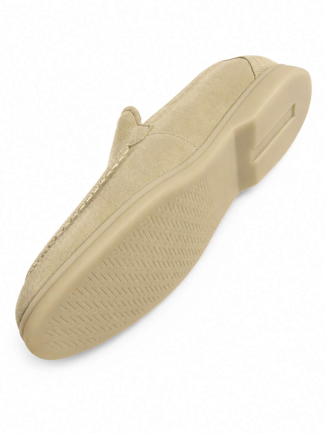 Men's Beige Slip-On – Casual Comfort Moc Toe Shoes