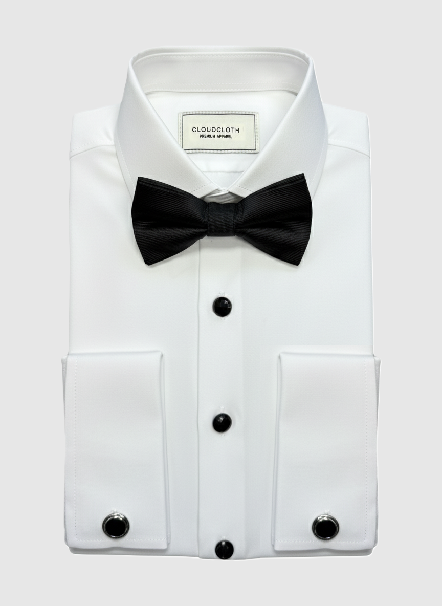 Men's 4 Way Stretch Tuxedo Shirt with Bow