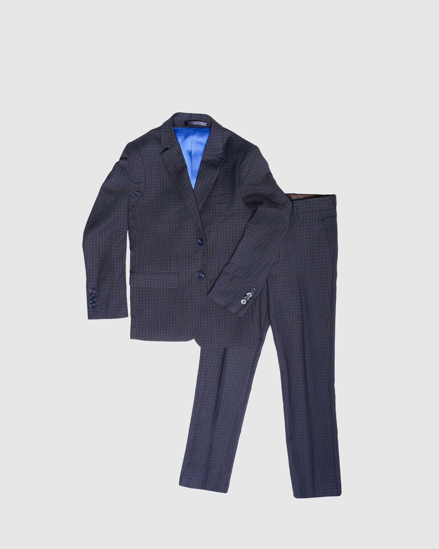Boy's Textured Gingham 2PC Suit