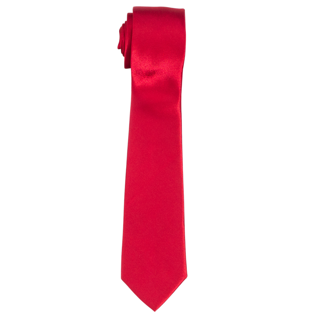Boys' Solid Red Satin Necktie