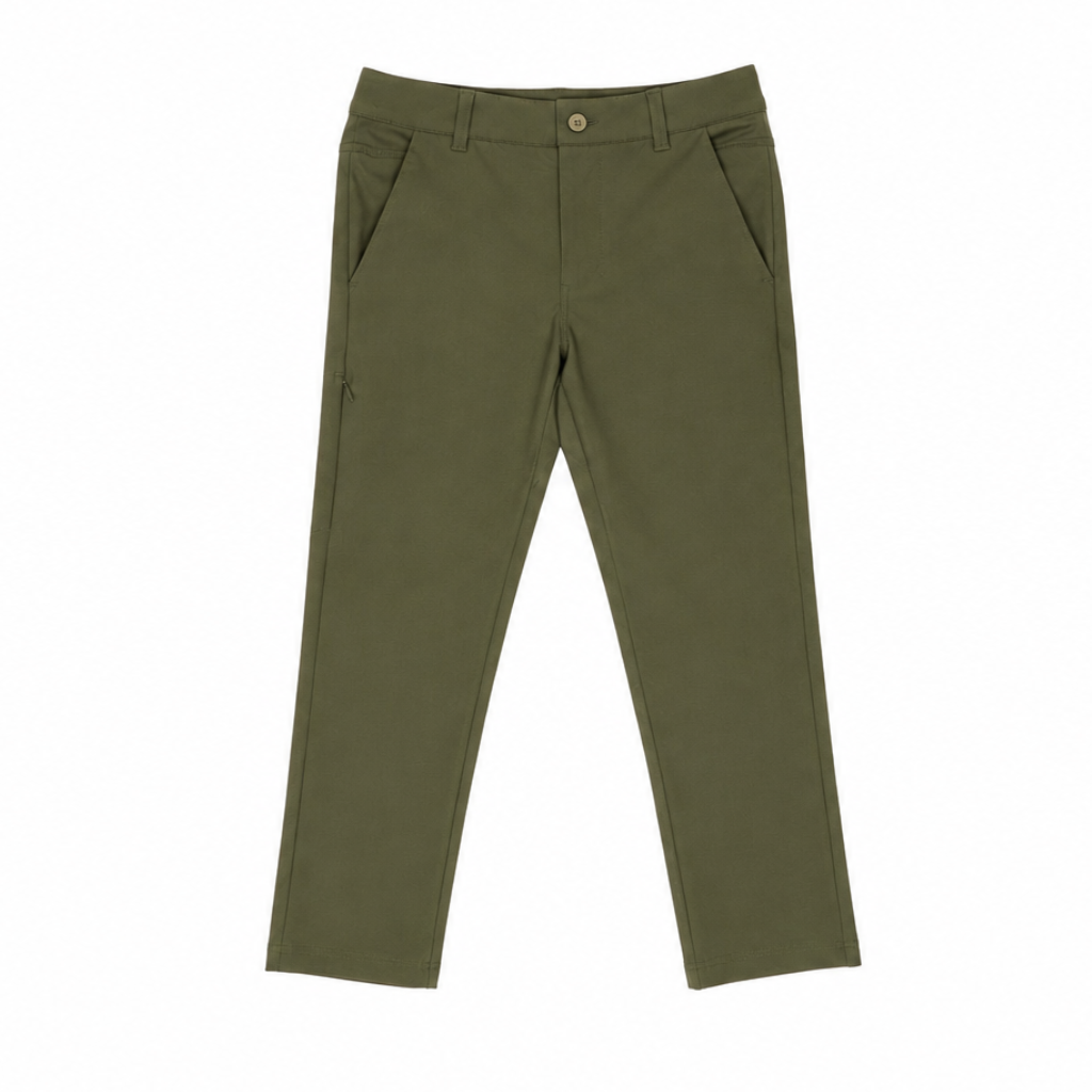 Men's Olive Performance Stretch Slim Fit Pants