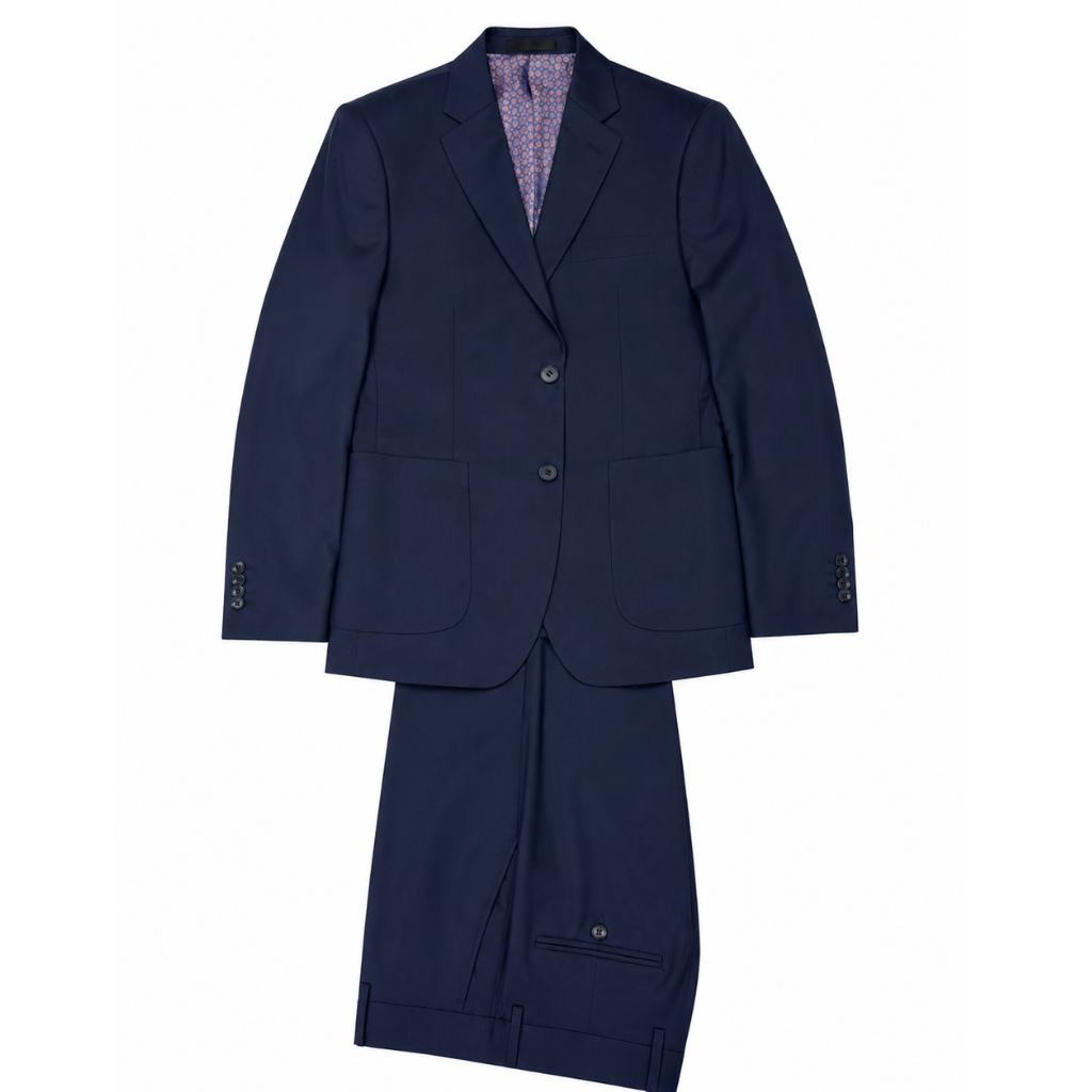 Men's Classic Navy Blue Two-Piece Suit