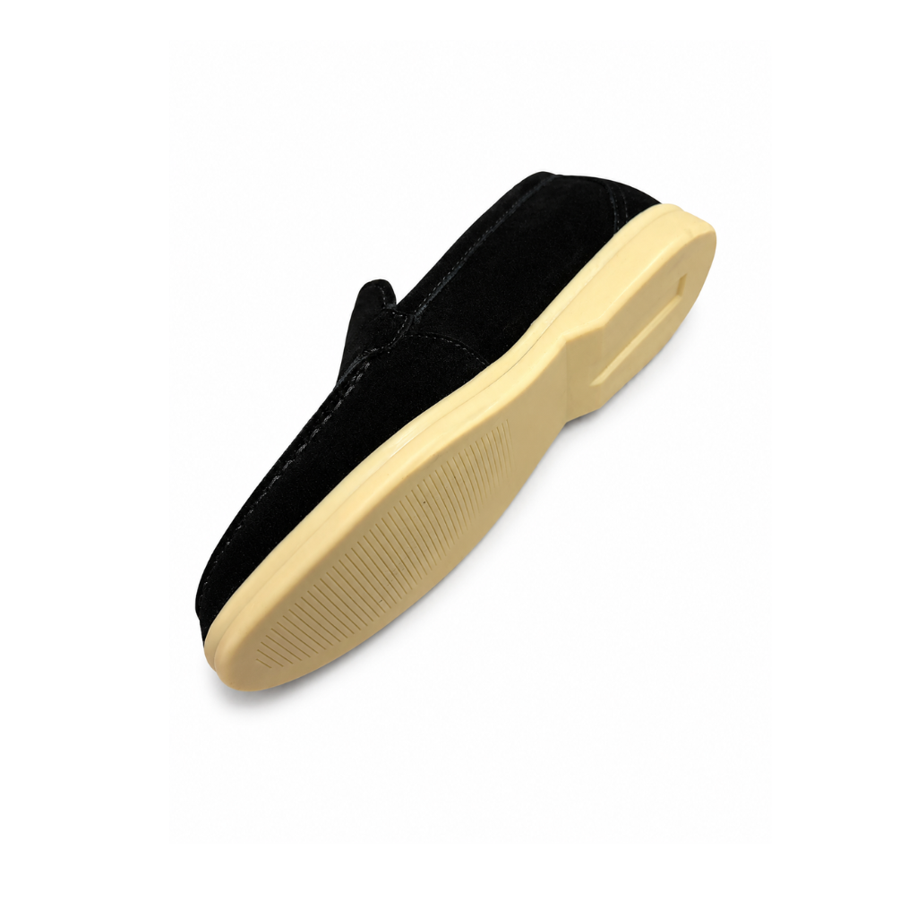 Boy's Black Slip-On – Casual Comfort Moc Toe Shoes