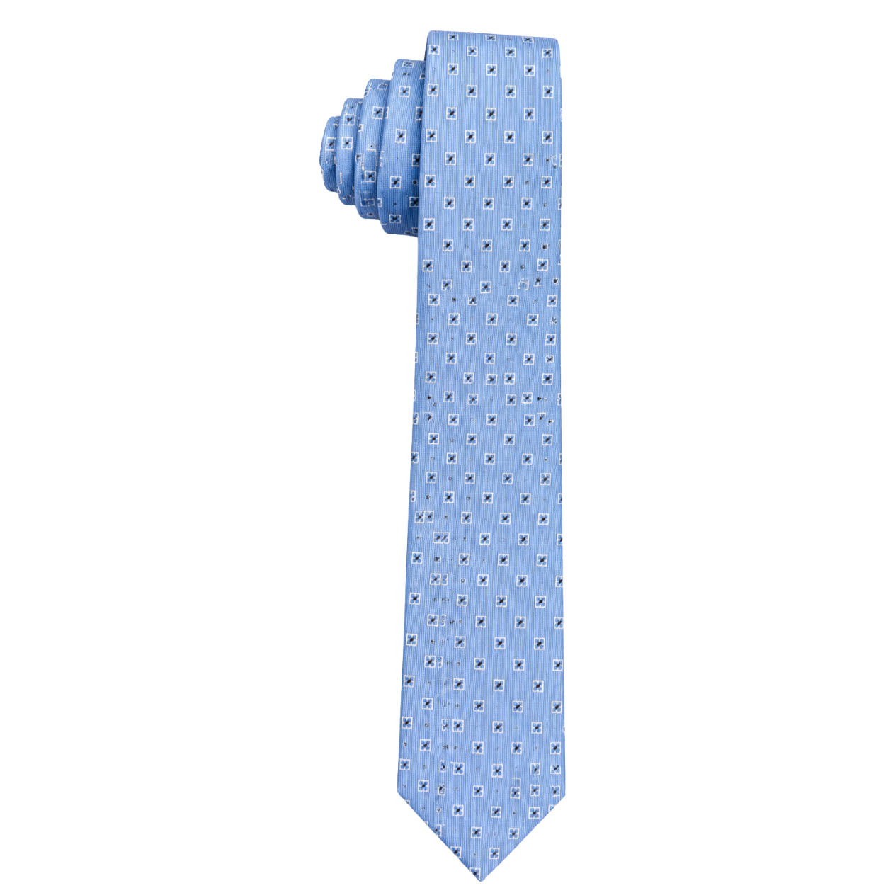Boys’ Blue Geometric Print Tie