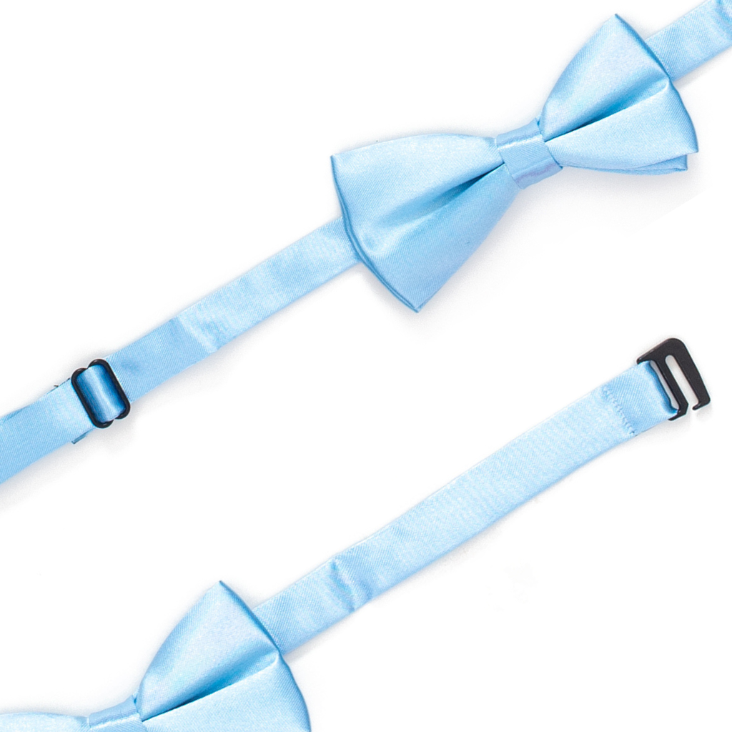 Boys' Sky Blue Satin Pre-Tied Bow Tie