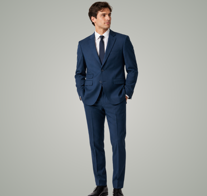 Men's Classic Navy 2-Piece Tailored Suit