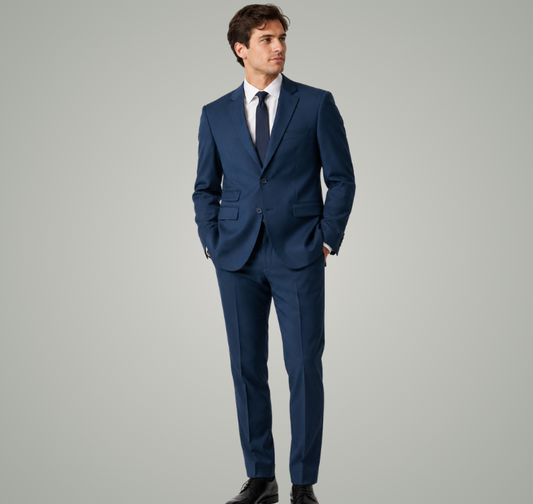 Men's Classic Navy 2-Piece Tailored Suit