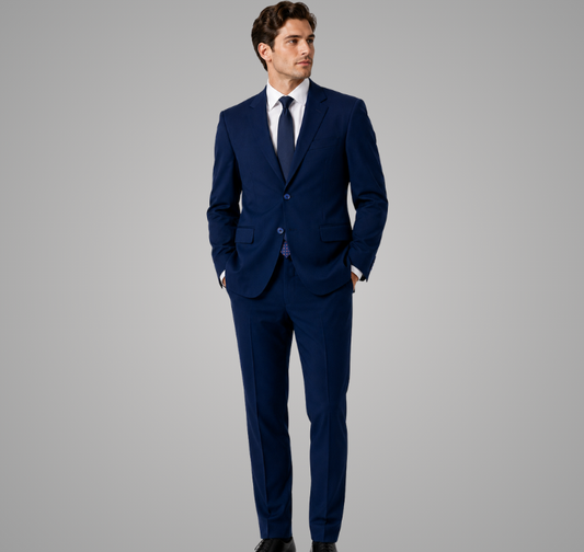 Men's Classic Navy Two-Piece Business Suit