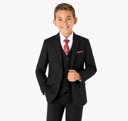 Boys 5-Piece Black Formal Suit Set