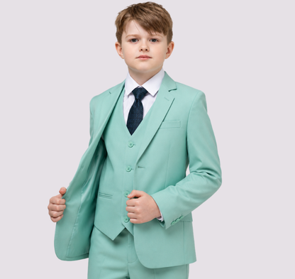 Boys 5-Piece Bermuda Green Formal Suit Set