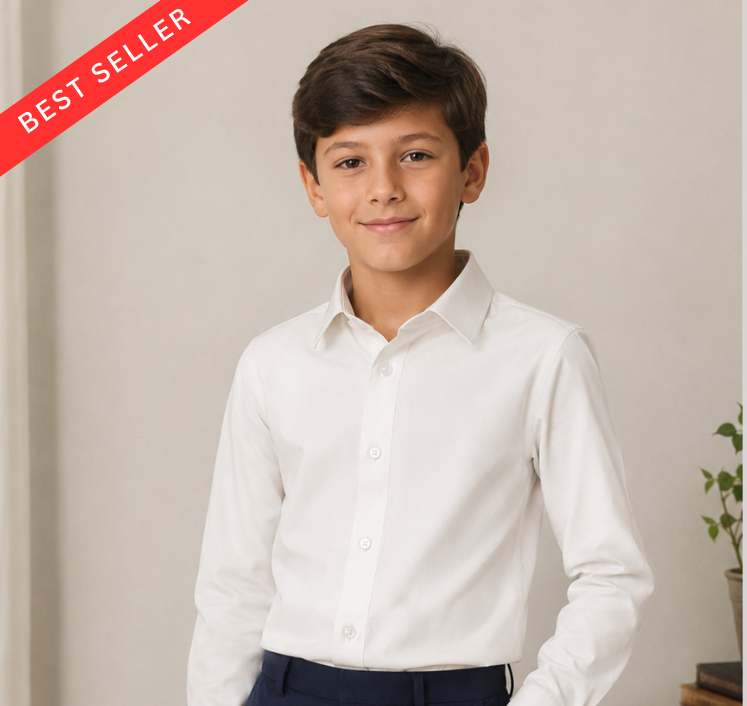 Boy's Premium Cotton Stretch Dress Shirt
