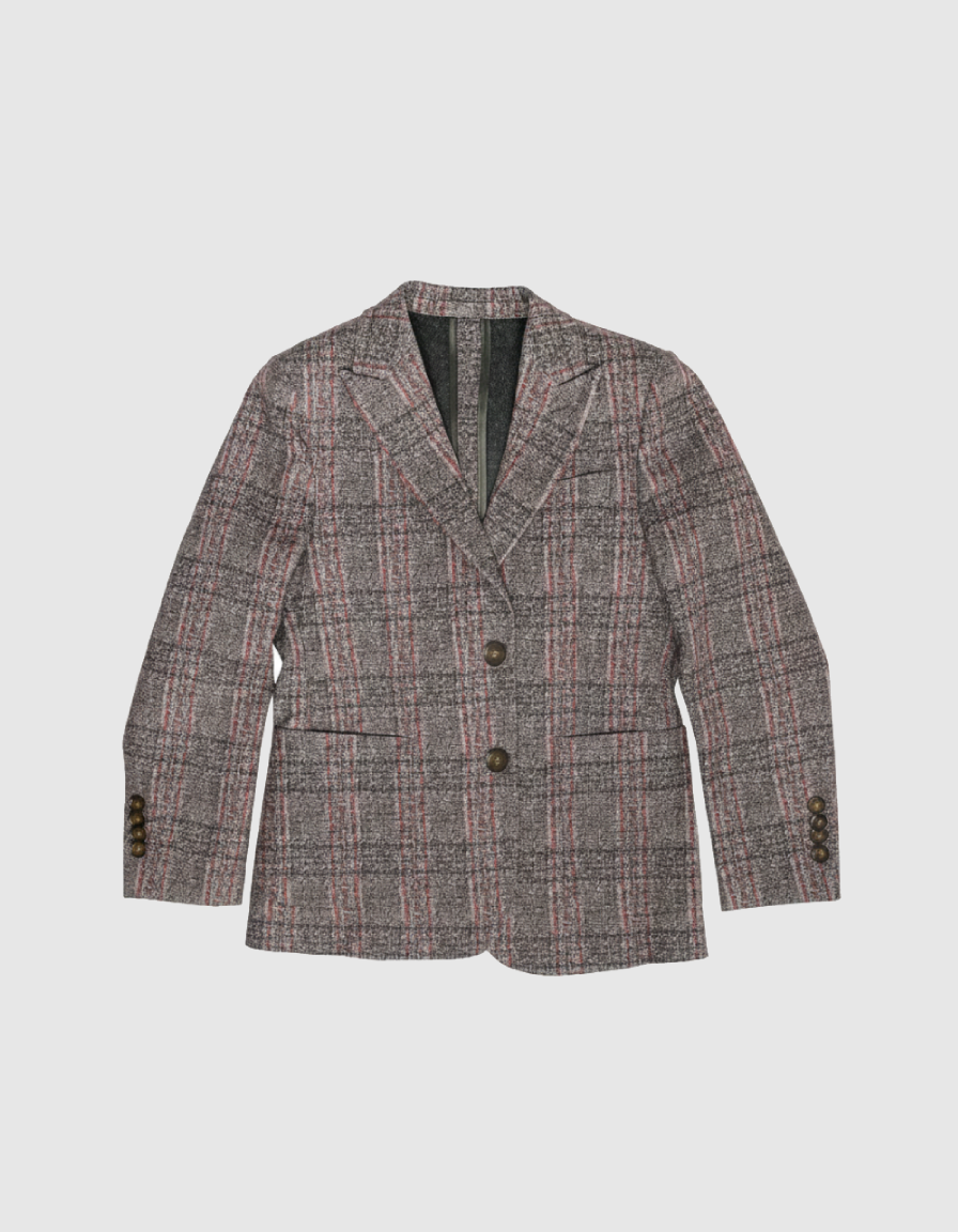 Boy's Plaid Textured Blazer - Multiple Colors Available