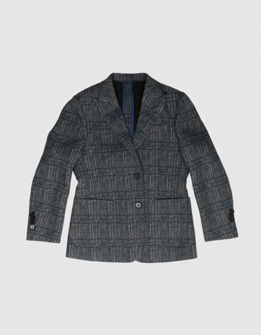 Boy's Plaid Textured Blazer - Multiple Colors Available