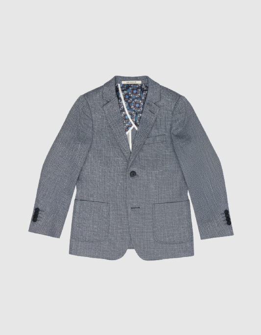 Boy's Textured Slim Fit Blazer