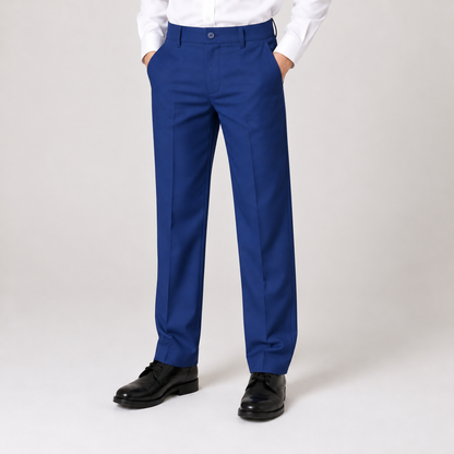 Boys Classic Fit Dress Pants – Formal Flat Front Trousers (Available in Many Colors)