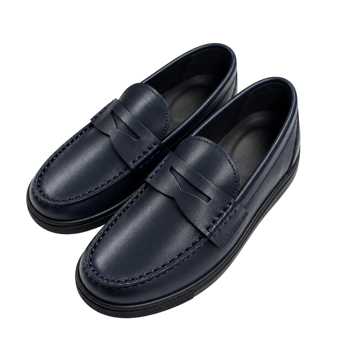 Boys Classic Navy Penny Loafers Slip-On Dress Shoes