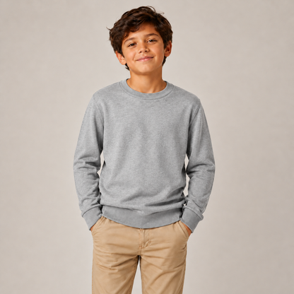 Boys Classic Pullover Crewneck Sweater in Multicolor