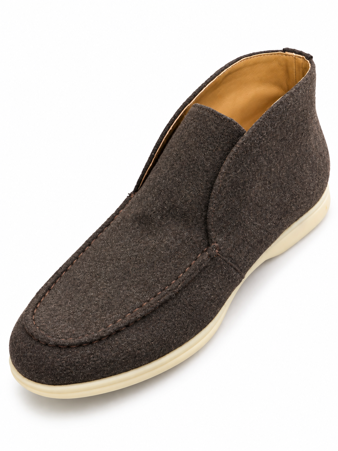 Men’s Dark Brown Textured Slip-On Loafer Shoes
