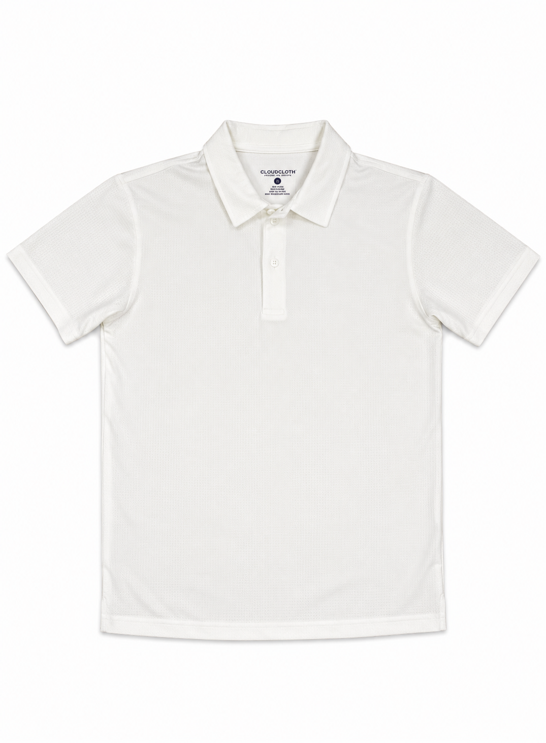 Boy's Performance Textured Polo Shirt – White