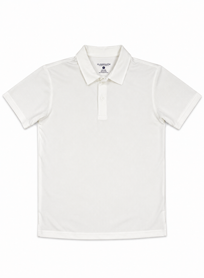 Men's Performance Textured Polo Shirt – White