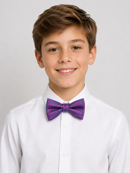 Boy's Silk Textured Lavender Color Bowtie