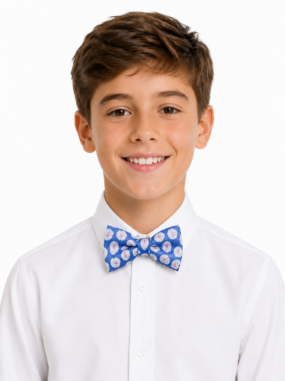 Boy's Silk Textured Light Blue Bowtie