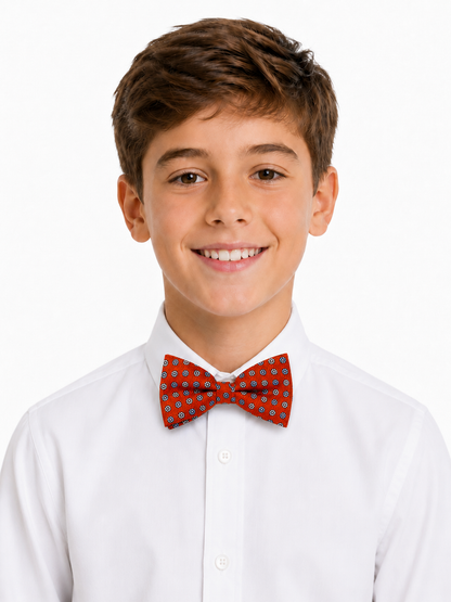 Boy's Silk Textured Red Bowtie