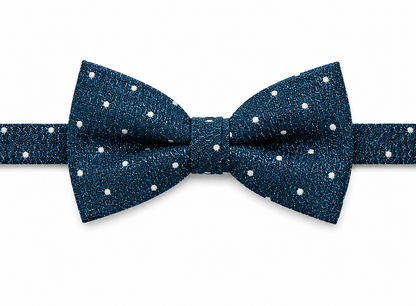 Boy's Silk Textured Navy Bowtie