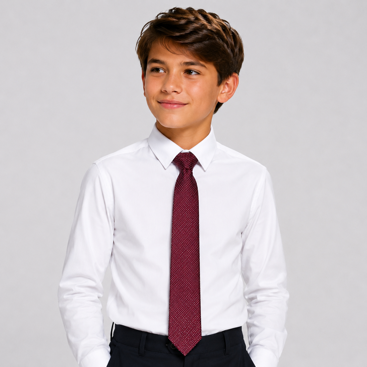 Boys Boys Burgundy Textured Tie