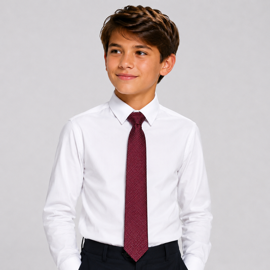 Boys Boys Burgundy Textured Tie
