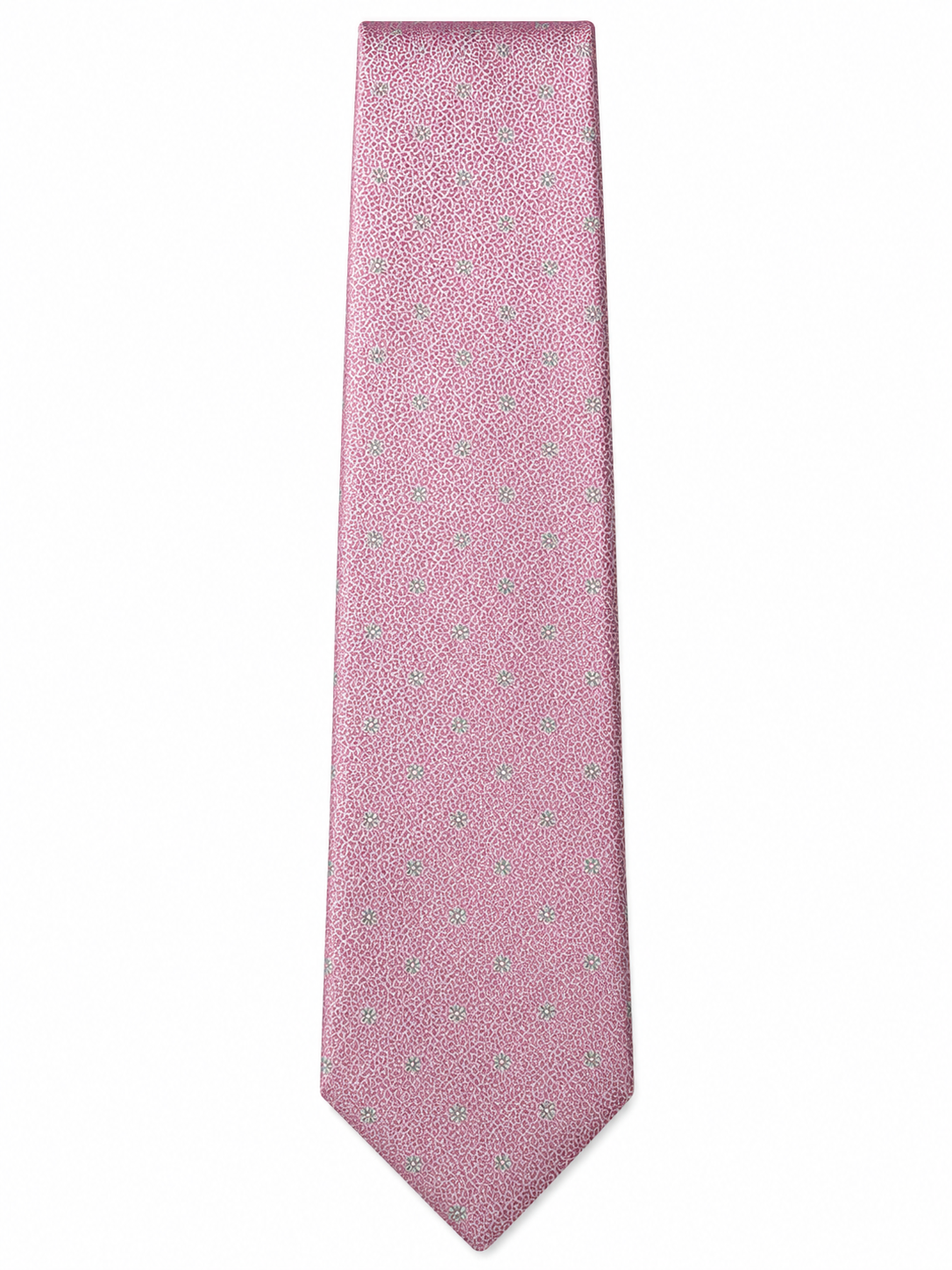Men’s Pink Color Geometric Pattern Silk Tie