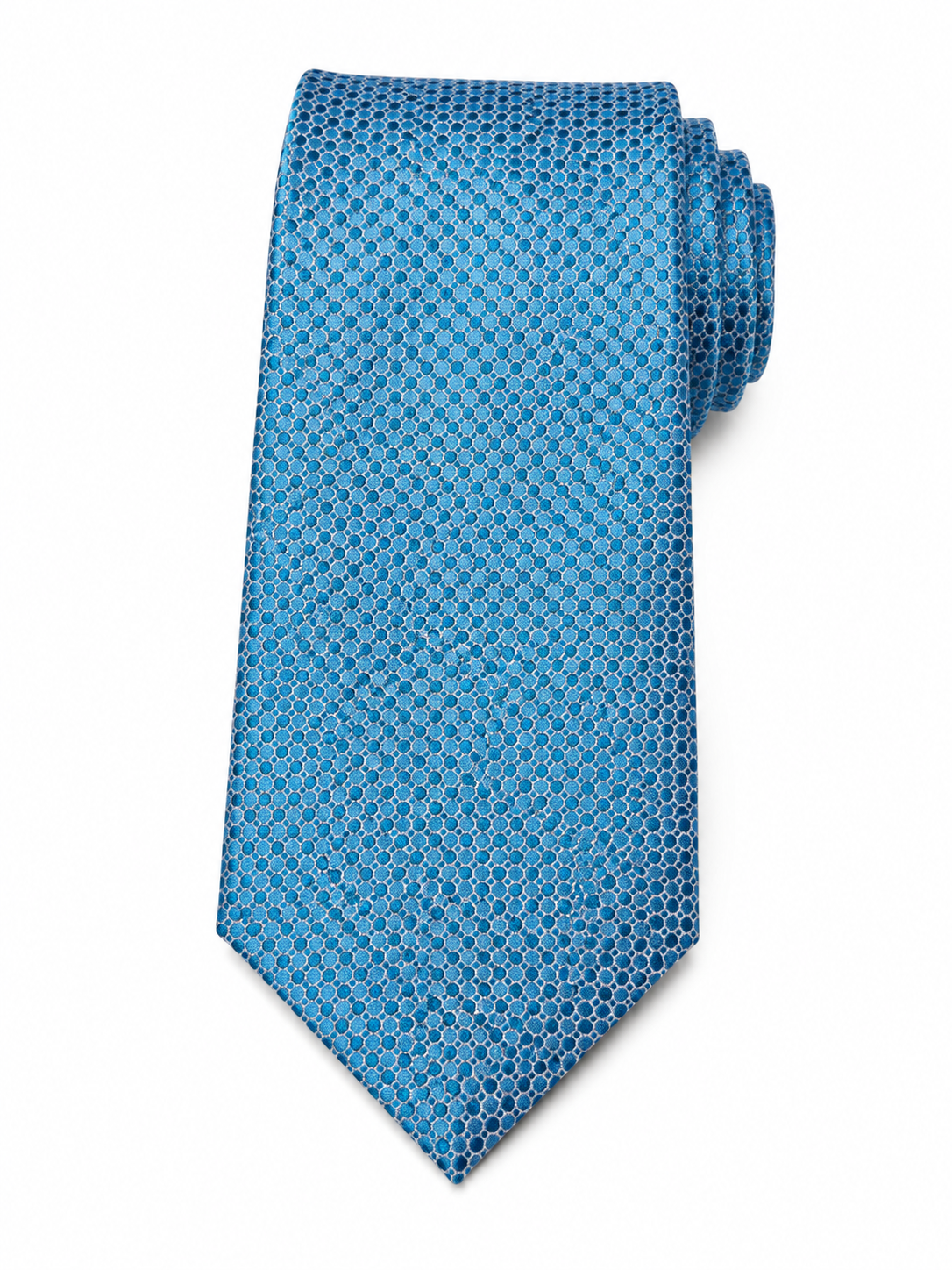 Men’s Blue Geometric Pattern Silk Tie