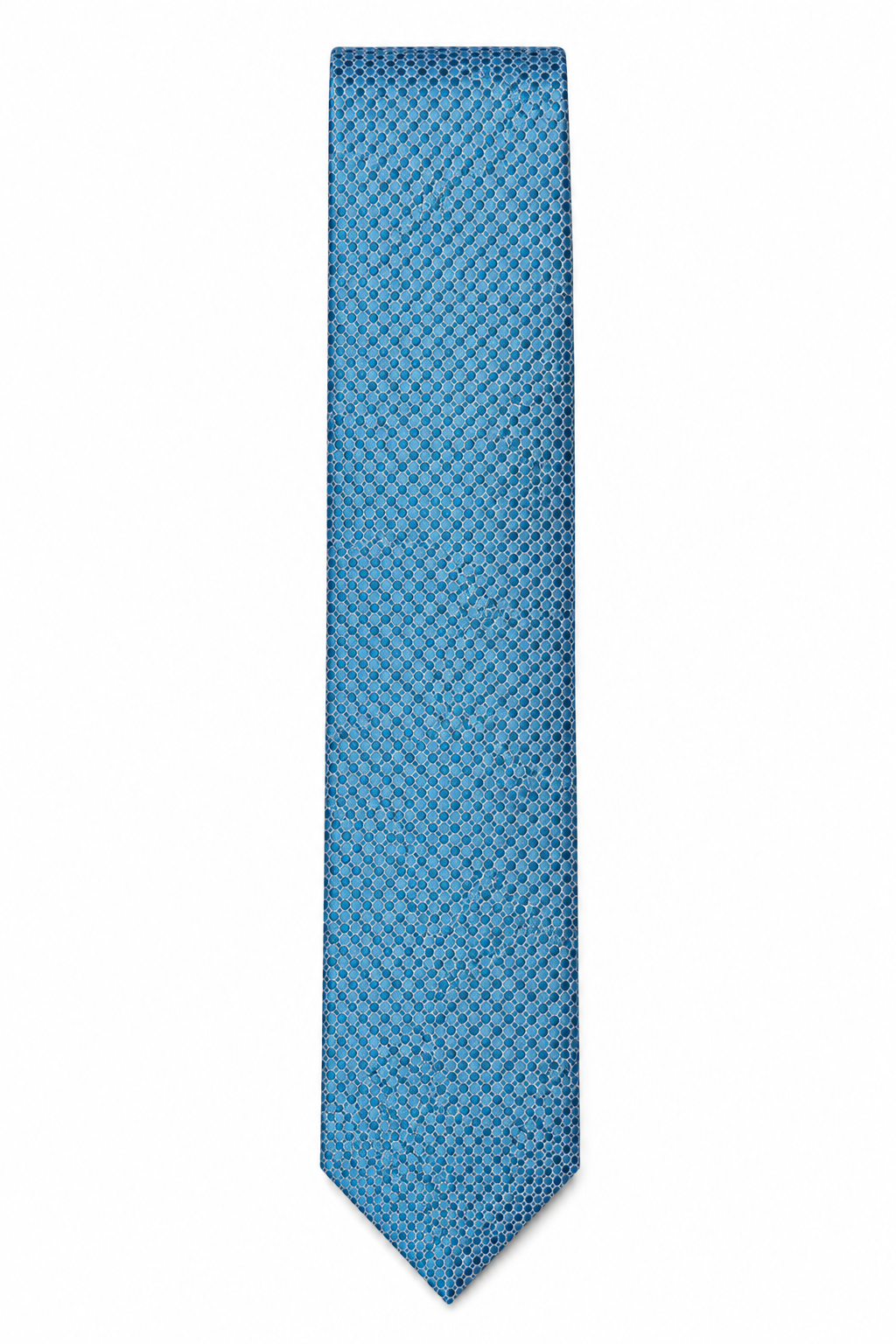 Men’s Blue Geometric Pattern Silk Tie