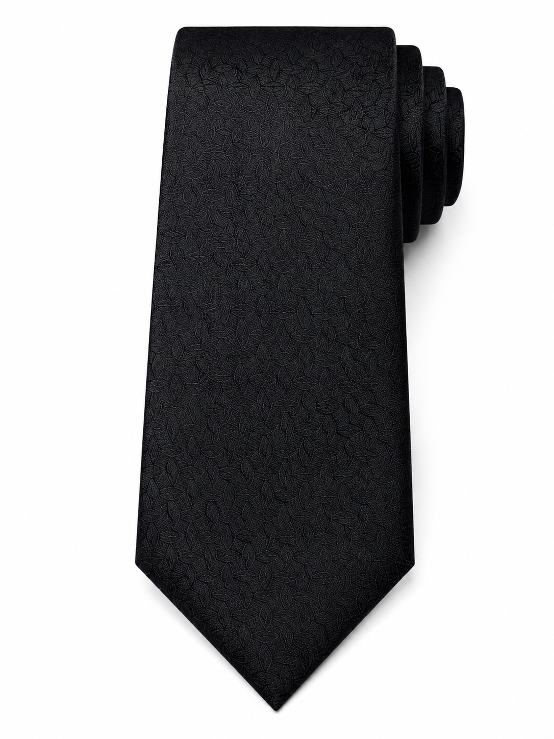 Men’s Black Geometric Pattern Silk Tie