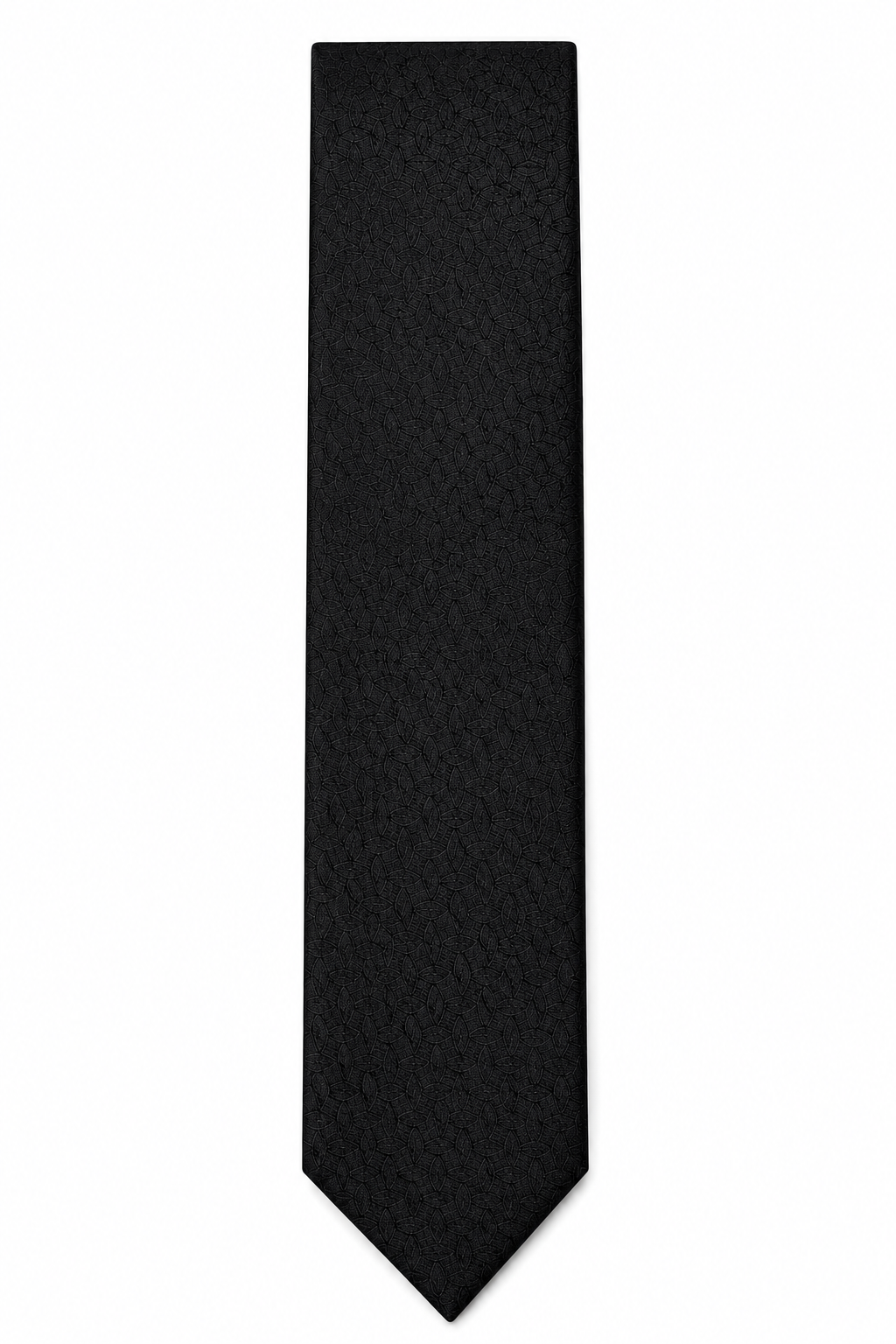 Men’s Black Geometric Pattern Silk Tie