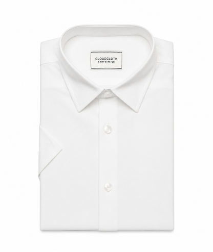 Men's Prospect 4-Way Stretch Short Sleeve Dress Shirt –White