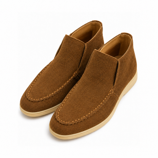 Boy's Brown Suede Chelsea Boots – Classic Slip-On Casual Dress Boots