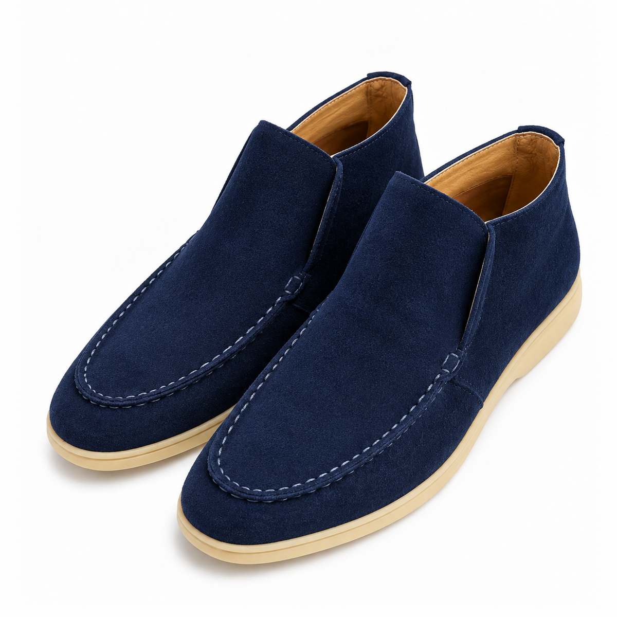 Boy's Navy Suede Chelsea Boots – Classic Slip-On Casual Dress Boots
