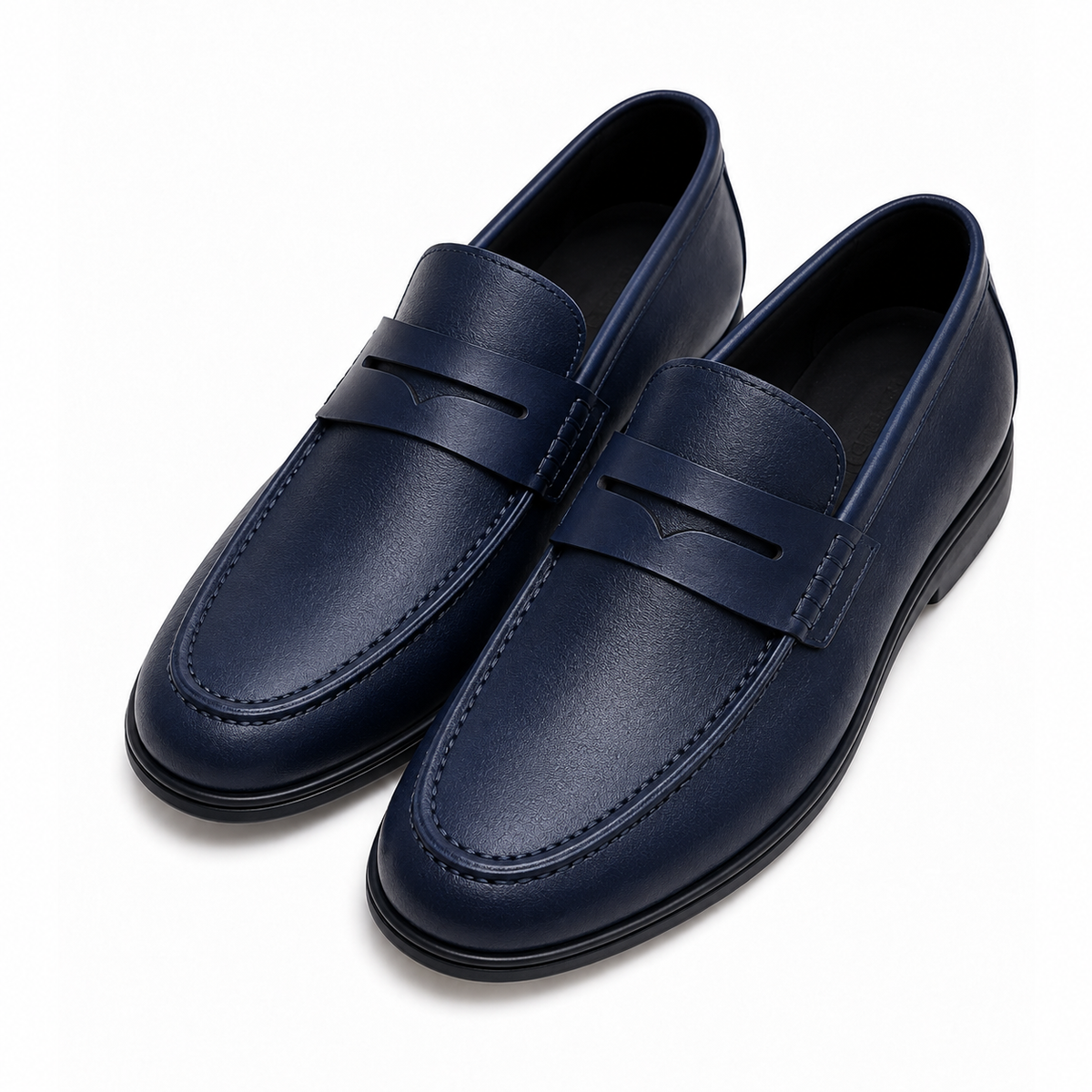 Boy's Classic Navy Penny Loafers – Slip-On Dress Shoes