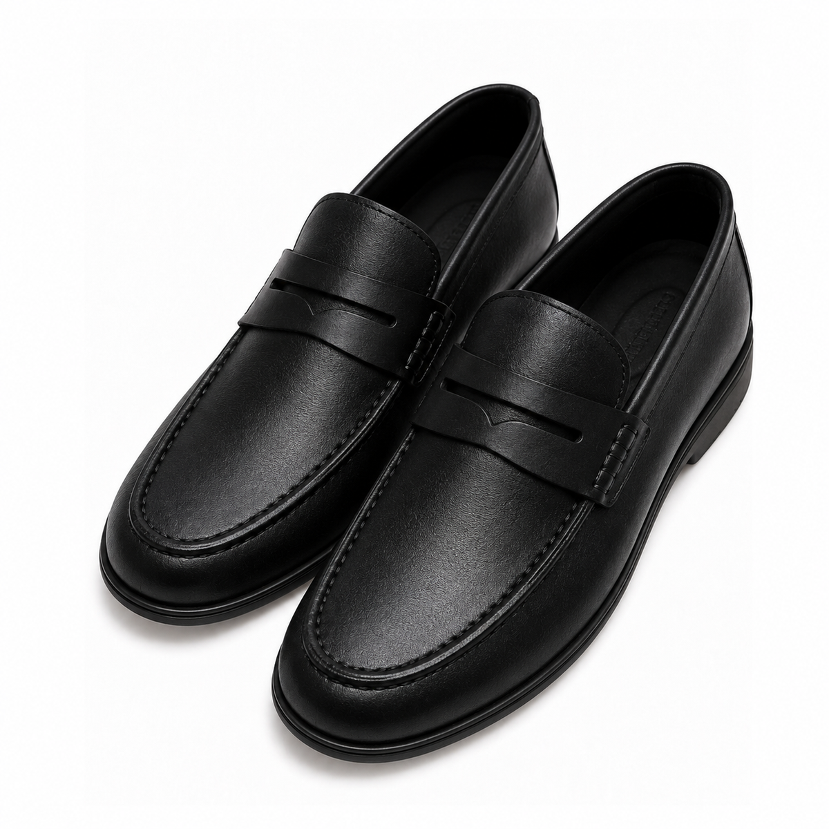 Men's Classic Black Penny Loafers – Slip-On Dress Shoes