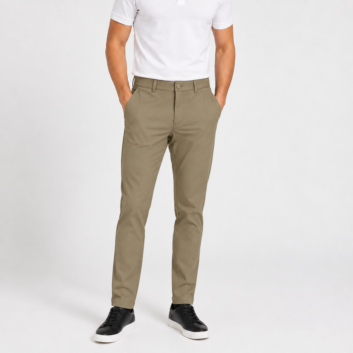 Men's KHAKI Performance Stretch Slim Fit Pants