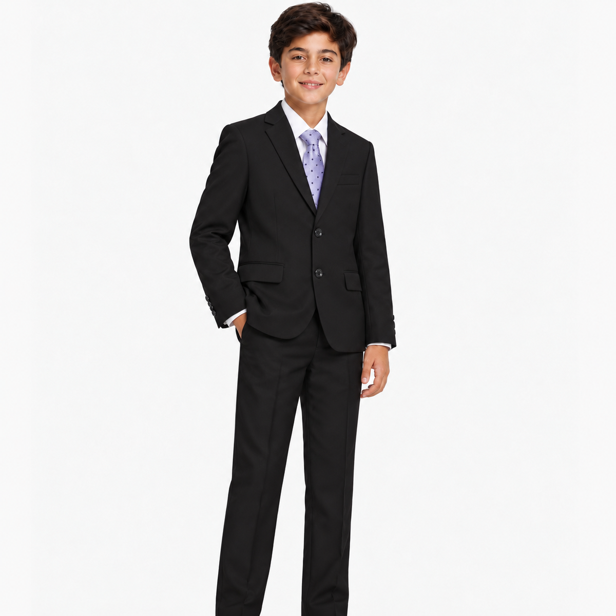 Boys 3-Piece Classic Suit Set-Black